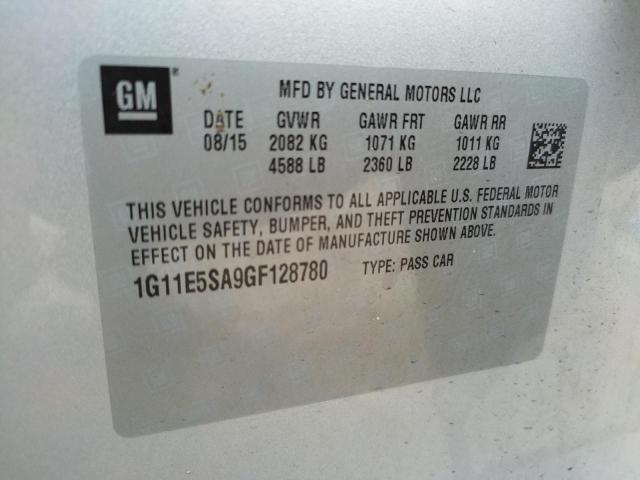 Photo 10 from auction – 2016 CHEVROLET MALIBU LIM with VIN 1G11E5SA9GF128780