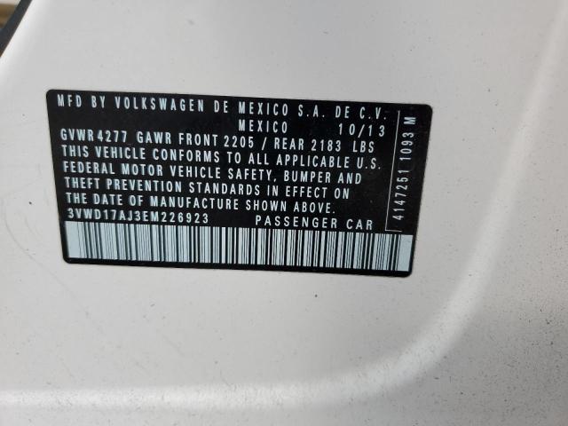 Photo 10 from auction – 2014 VOLKSWAGEN JETTA with VIN 3VWD17AJ3EM226923