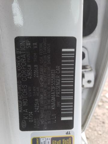 Photo 10 from auction – 2015 KIA OPTIMA LX with VIN KNAGM4A73F5558813