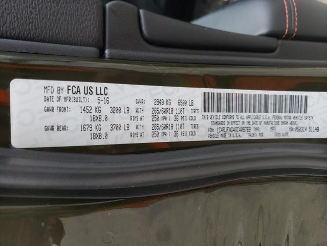 Photo 10 from auction – 2016 JEEP GRAND CHER with VIN 1C4RJFAG4GC408769