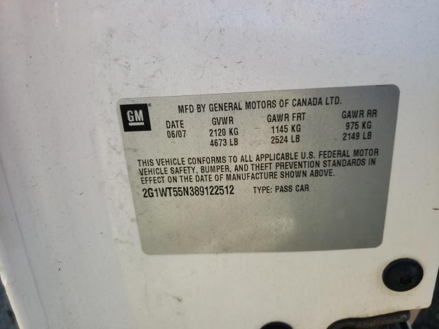 Photo 10 from auction – 2008 CHEVROLET IMPALA LT with VIN 2G1WT55N389122512