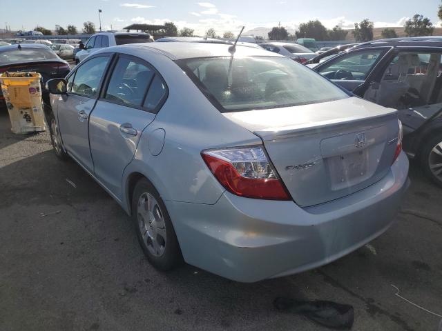 Photo 3 from auction – 2012 HONDA CIVIC HYBR with VIN JHMFB4F31CS006832