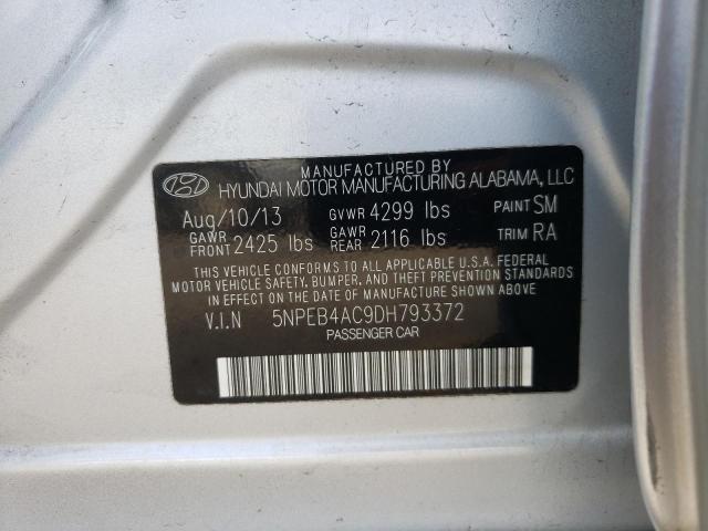 Photo 10 from auction – 2013 HYUNDAI SONATA GLS with VIN 5NPEB4AC9DH793372
