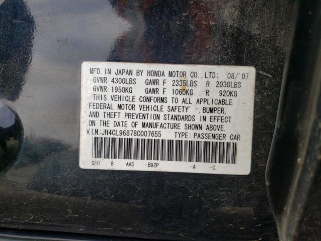 Photo 10 from auction – 2008 ACURA TSX with VIN JH4CL96878C007655