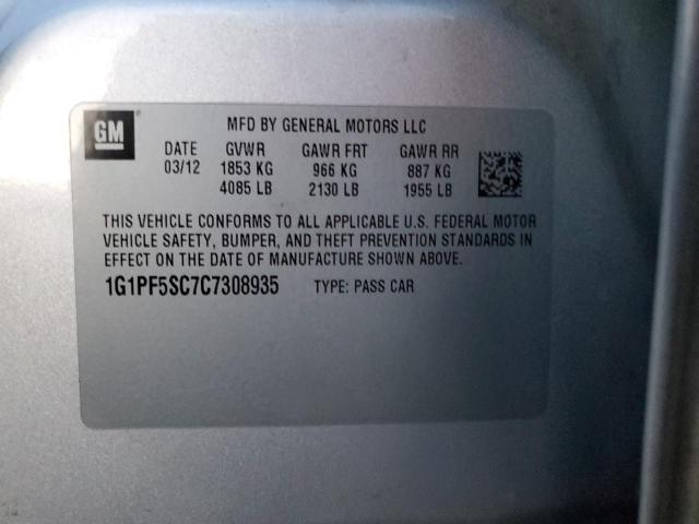 Photo 10 from auction – 2012 CHEVROLET CRUZE LT with VIN 1G1PF5SC7C7308935