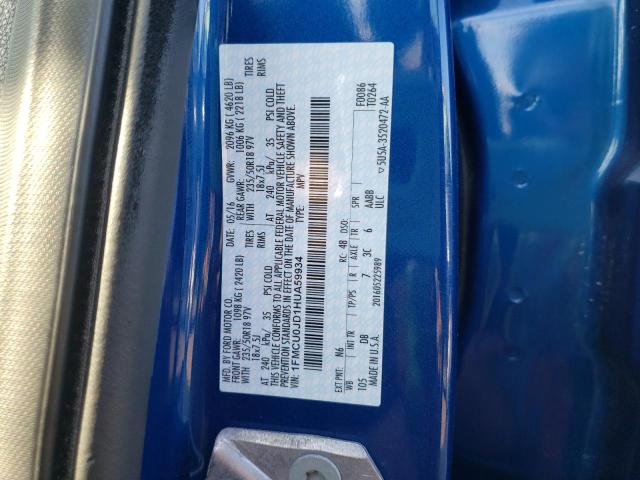Photo 10 from auction – 2017 FORD ESCAPE TIT with VIN 1FMCU0JD1HUA59934