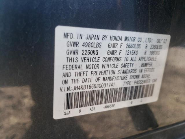 Photo 10 from auction – 2008 ACURA RL with VIN JH4KB16658C001741