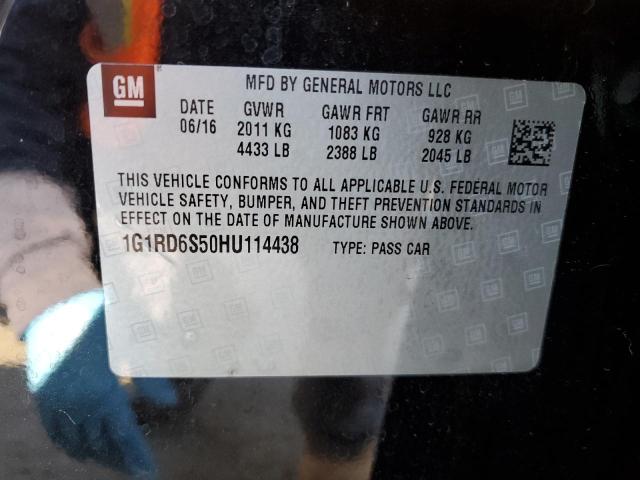 Photo 10 from auction – 2017 CHEVROLET VOLT PREMI with VIN 1G1RD6S50HU114438