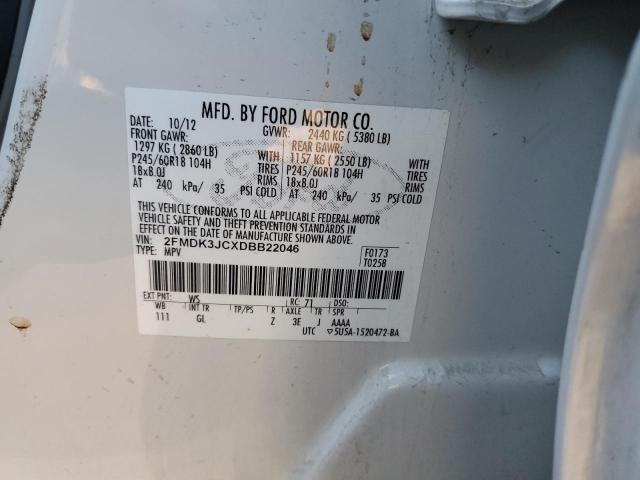 Photo 10 from auction – 2013 FORD EDGE SEL with VIN 2FMDK3JCXDBB22046