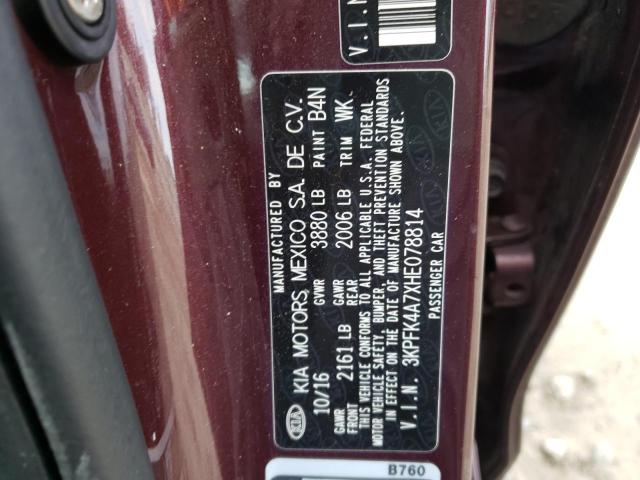 Photo 10 from auction – 2017 KIA FORTE LX with VIN 3KPFK4A7XHE078814