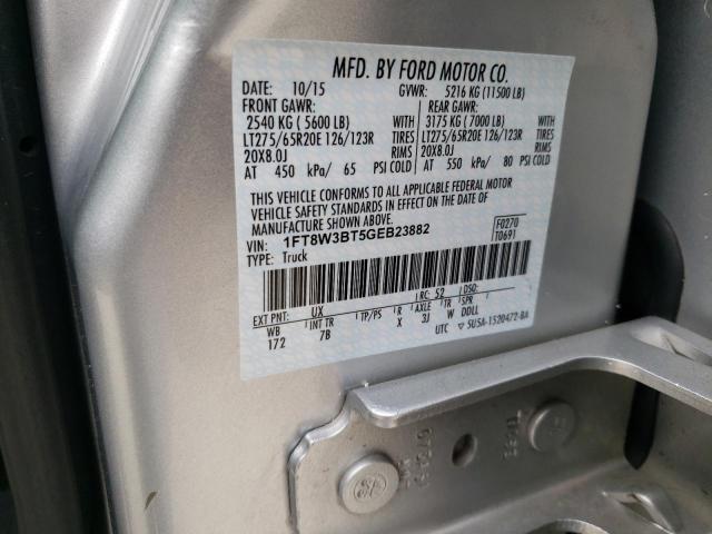 Photo 10 from auction – 2016 FORD F350 SUPER with VIN 1FT8W3BT5GEB23882