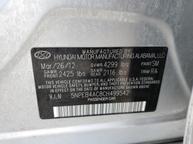 Photo 10 from auction – 2012 HYUNDAI SONATA GLS with VIN 5NPEB4AC8CH499542