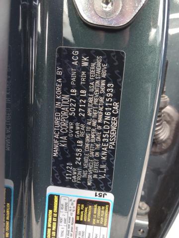 Photo 10 from auction – 2022 KIA STINGER GT with VIN KNAE35LD7N6115933