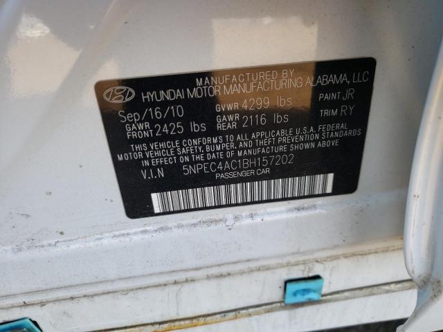 Photo 10 from auction – 2011 HYUNDAI SONATA SE with VIN 5NPEC4AC1BH157202