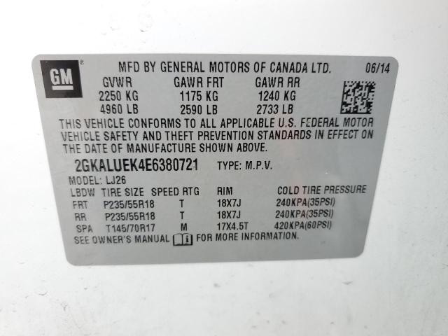 Фото 10 с аукциона – 2014 GMC TERRAIN DE с VIN 2GKALUEK4E6380721