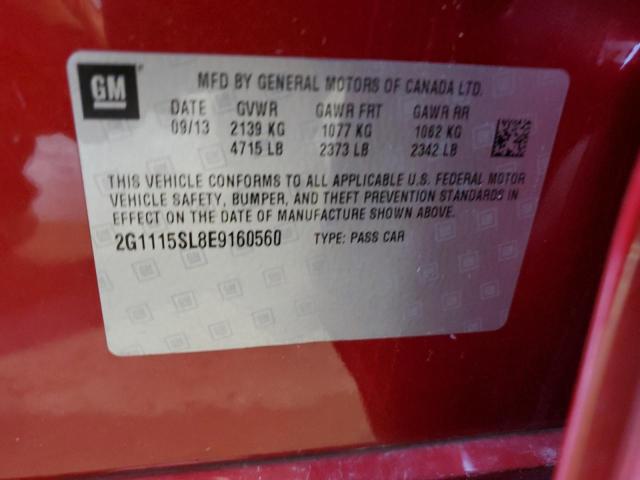 Photo 10 from auction – 2014 CHEVROLET IMPALA LT with VIN 2G1115SL8E9160560