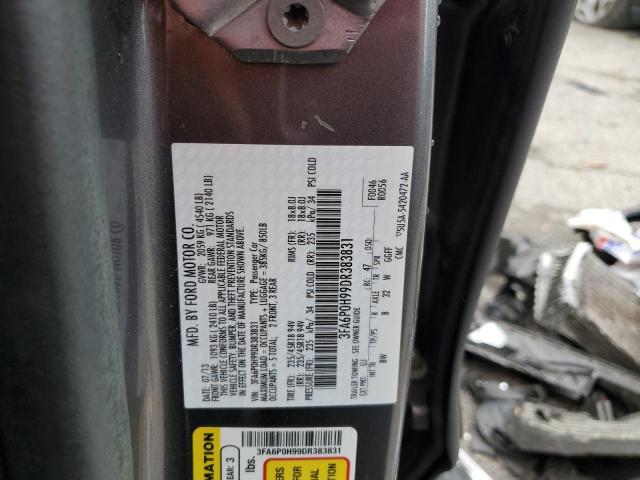 Photo 10 from auction – 2013 FORD FUSION SE with VIN 3FA6P0H99DR383831
