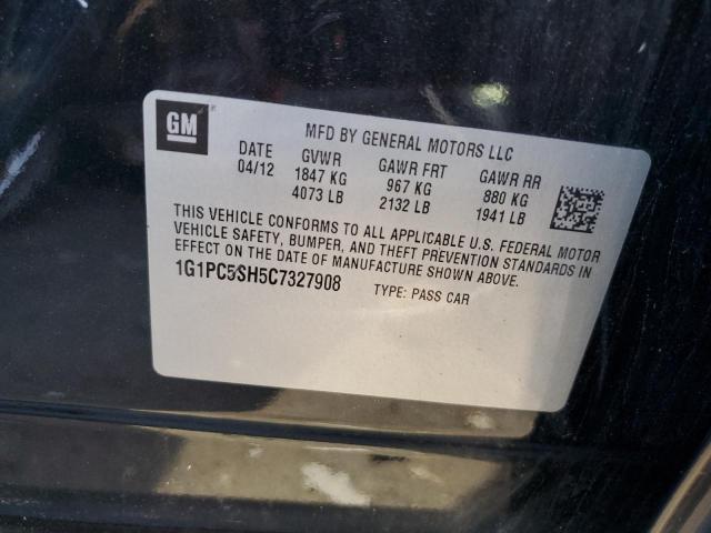 Photo 10 from auction – 2012 CHEVROLET CRUZE LS with VIN 1G1PC5SH5C7327908