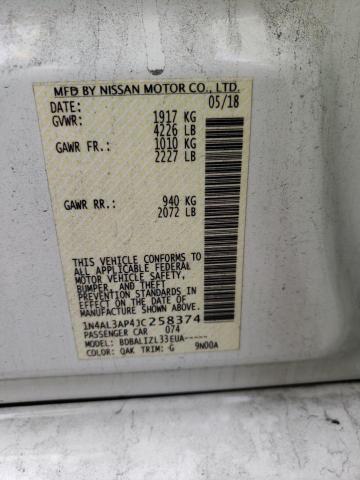 Photo 10 from auction – 2018 NISSAN ALTIMA 2.5 with VIN 1N4AL3AP4JC258374
