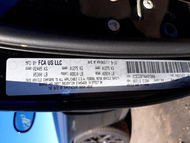 Photo 10 from auction – 2016 DODGE CHALLENGER with VIN 2C3CDZBT4GH315066