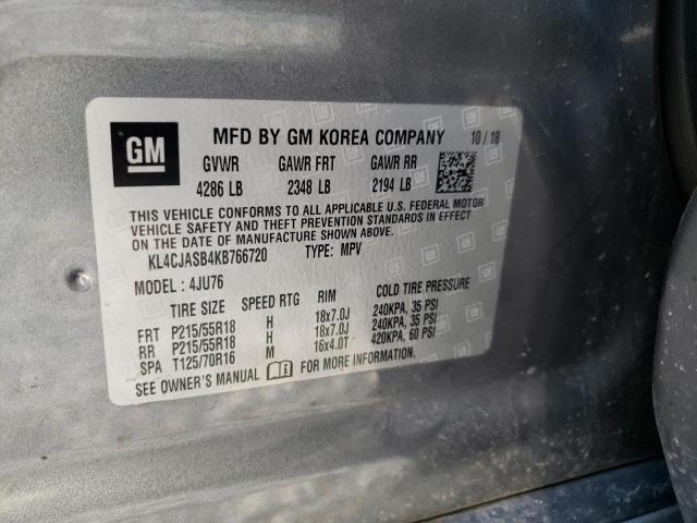 Photo 10 from auction – 2019 BUICK ENCORE PRE with VIN KL4CJASB4KB766720