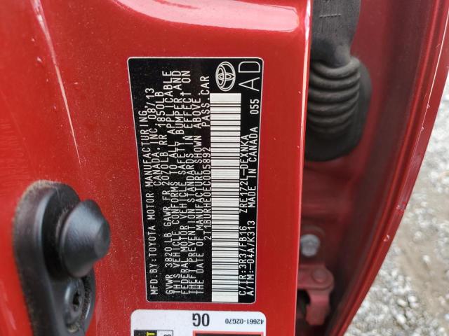 Photo 10 from auction – 2014 TOYOTA COROLLA L with VIN 2T1BURHE0EC005892
