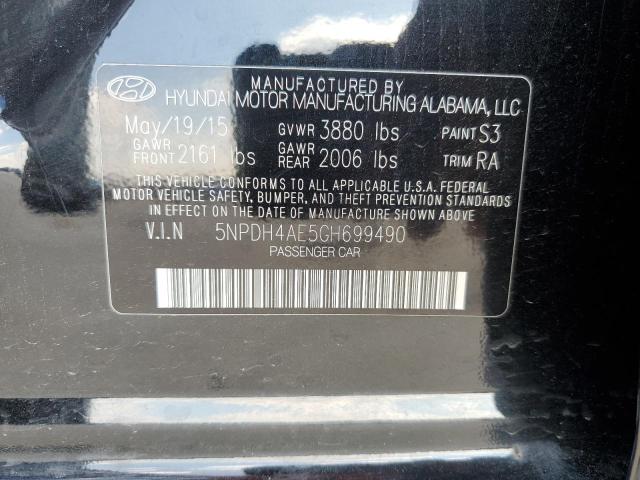 Photo 14 from auction – 2016 HYUNDAI ELANTRA SE with VIN 5NPDH4AE5GH699490