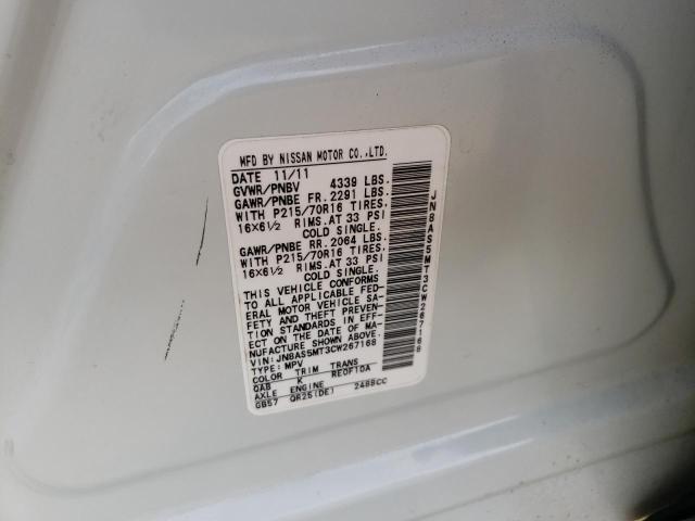 Photo 10 from auction – 2012 NISSAN ROGUE S with VIN JN8AS5MT3CW267168