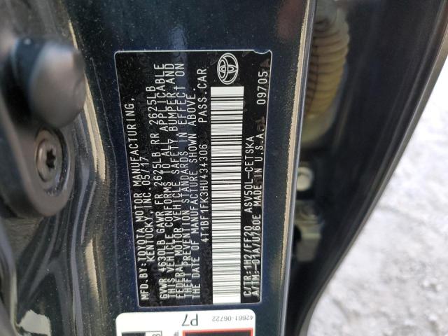 Photo 10 from auction – 2017 TOYOTA CAMRY LE with VIN 4T1BF1FK3HU434306