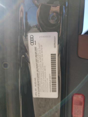 Photo 10 from auction – 2018 AUDI A4 PREMIUM with VIN WAUKMAF4XJA122211