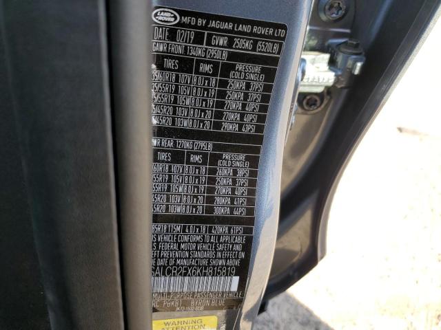 Photo 10 from auction – 2019 LAND ROVER DISCOVERY with VIN SALCR2FX6KH815819