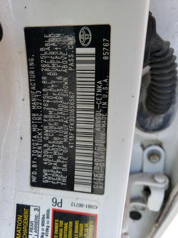 Photo 10 from auction – 2013 TOYOTA CAMRY L with VIN 4T1BF1FK9DU656567