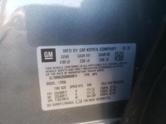Photo 10 from auction – 2021 CHEVROLET TRAILBLAZE with VIN KL79MMS26MB068814