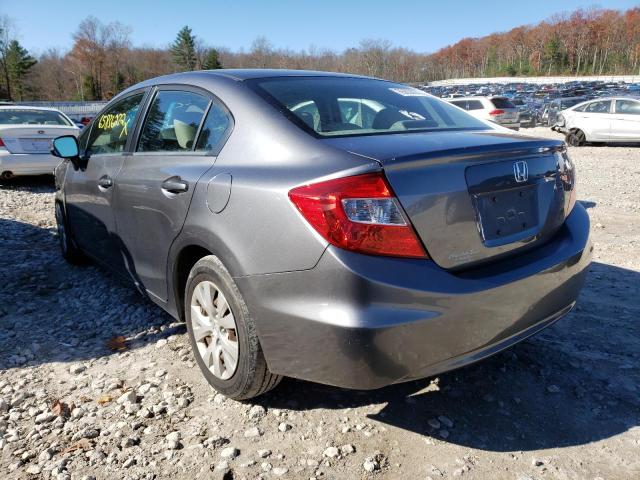 Photo 3 from auction – 2012 HONDA CIVIC LX with VIN 2HGFB2F55CH333993