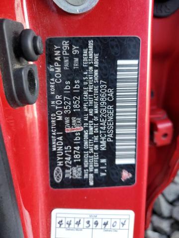 Photo 10 from auction – 2016 HYUNDAI ACCENT SE with VIN KMHCT4AE2GU986037