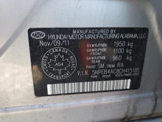 Photo 10 from auction – 2012 HYUNDAI SONATA GLS with VIN 5NPEB4AC8CH415185
