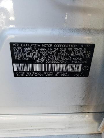 Photo 10 from auction – 2014 LEXUS IS 250 with VIN JTHCF1D21E5007349
