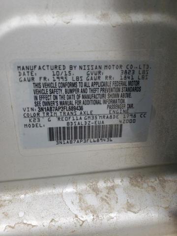 Photo 10 from auction – 2015 NISSAN SENTRA S with VIN 3N1AB7AP3FL689436