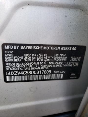 Photo 10 from auction – 2013 BMW X5 XDRIVE3 with VIN 5UXZV4C58D0B17808