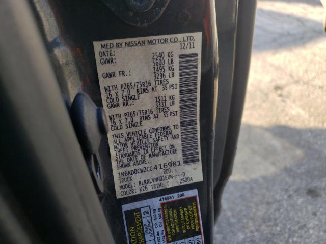 Photo 10 from auction – 2012 NISSAN FRONTIER S with VIN 1N6AD0CW2CC416981