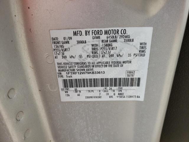 Photo 10 from auction – 2009 FORD F150 with VIN 1FTRF12W79KB33613