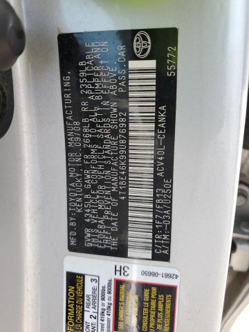 Photo 10 from auction – 2009 TOYOTA CAMRY BASE with VIN 4T1BE46K99U876982