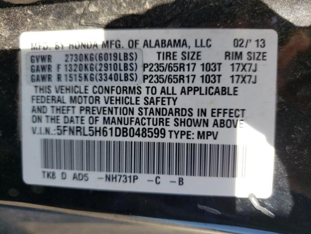 Photo 10 from auction – 2013 HONDA ODYSSEY EX with VIN 5FNRL5H61DB048599