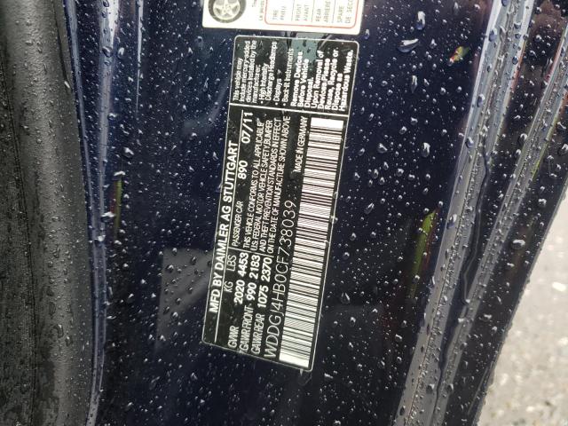 Photo 10 from auction – 2012 MERCEDES-BENZ C CLASS with VIN WDDGJ4HB0CF738039