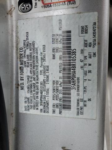 Photo 10 from auction – 2011 FORD FUSION SE with VIN 3FAHP0HA4BR105385