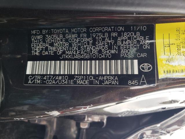 Photo 10 from auction – 2011 TOYOTA SCION XD with VIN JTKKU4B45B1010470