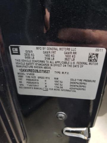 Photo 10 from auction – 2011 GMC ACADIA SLT with VIN 1GKKVRED2BJ379627