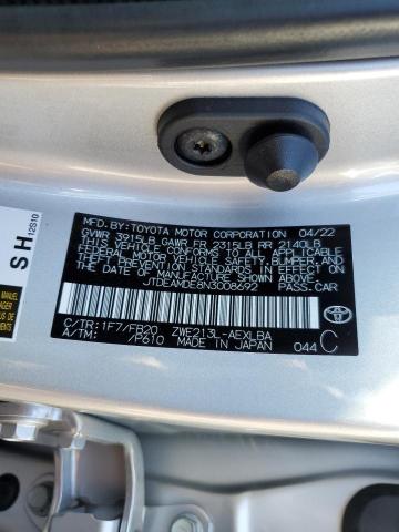 Photo 10 from auction – 2022 TOYOTA COROLLA LE with VIN JTDEAMDE8N3008692