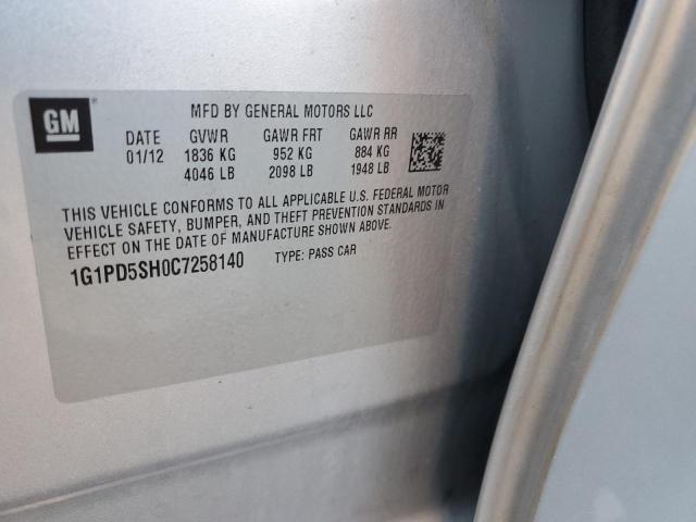 Photo 10 from auction – 2012 CHEVROLET CRUZE LS with VIN 1G1PD5SH0C7258140