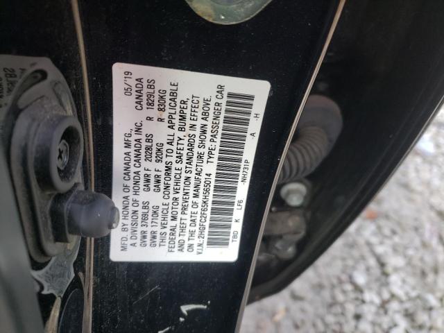 Photo 10 from auction – 2019 HONDA CIVIC LX with VIN 2HGFC2F65KH565014